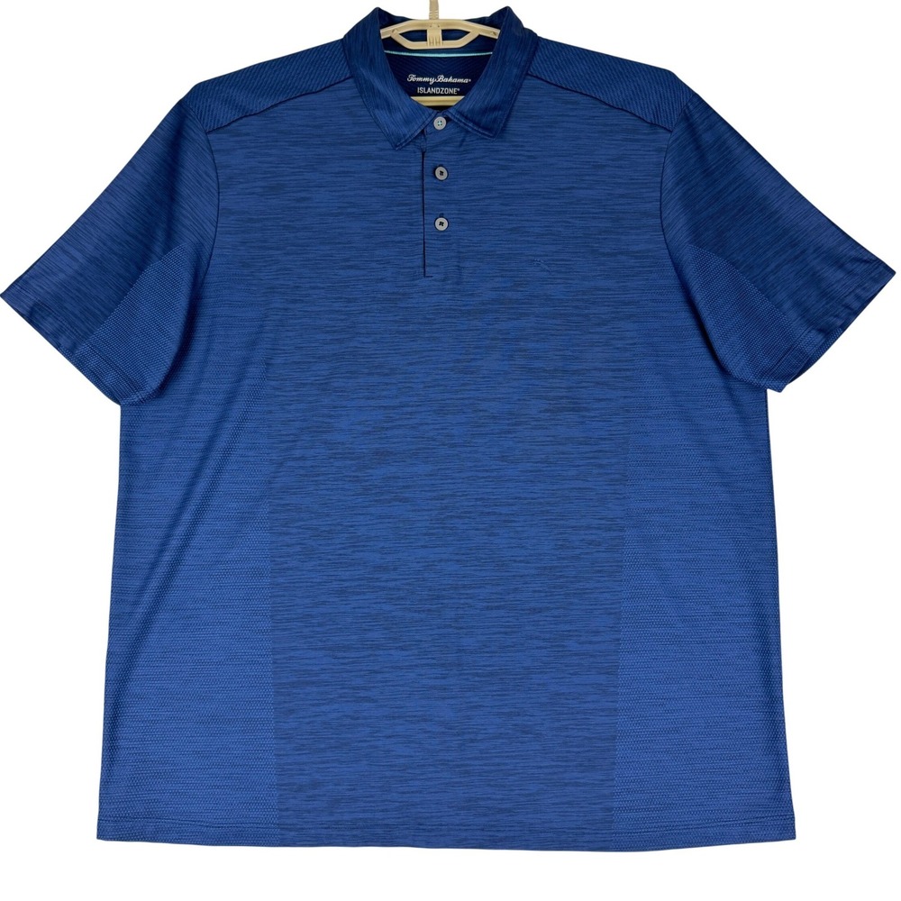 Tommy Bahama IslandZone Polo Shirt Mens XL Blue Performance Golf Marlin